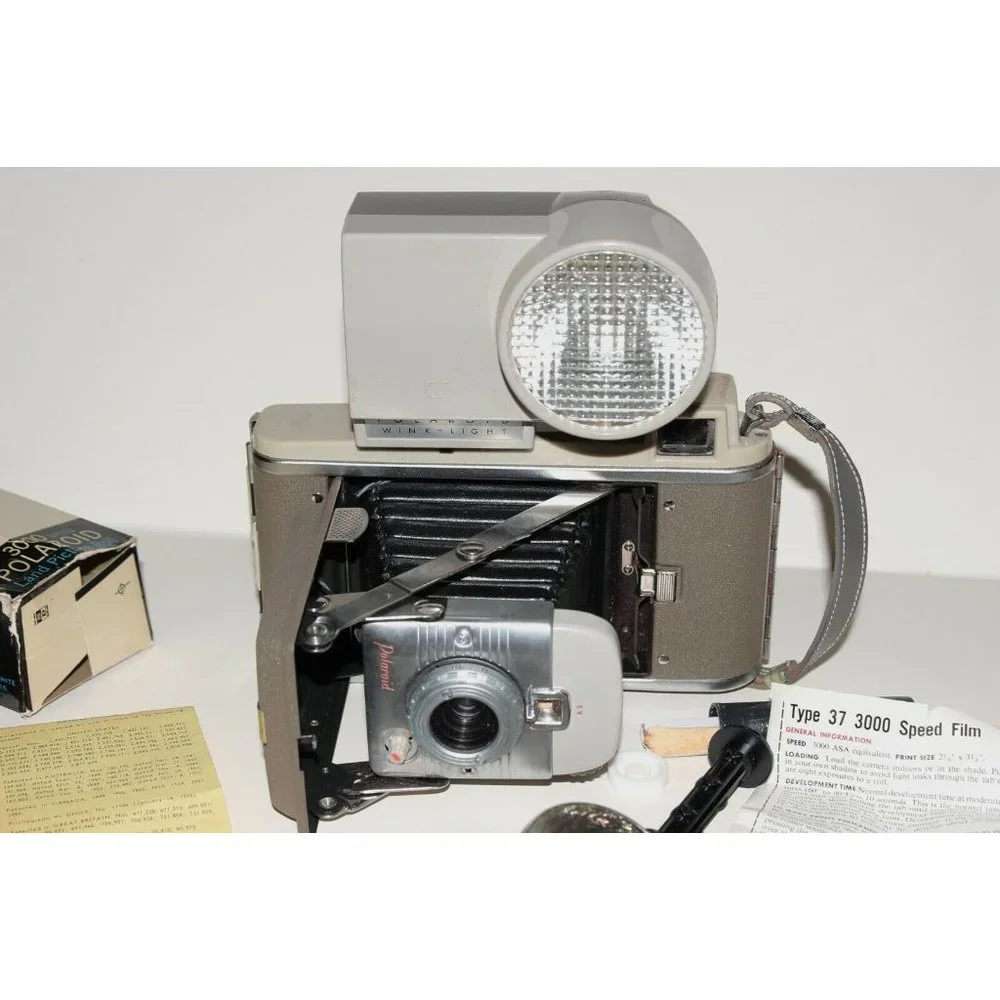 Polaroid 1950s 80B Land Camera, Winklight, Papers, Rare Accessories-Collectors